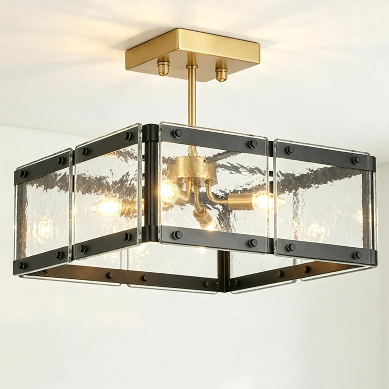 Aldgate 4 - Light Glass Flush Mount Ceiling Light
