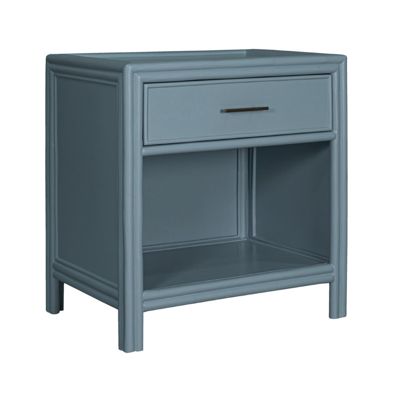 Clara Collection 1 - Drawer Nightstand, Blue Teal