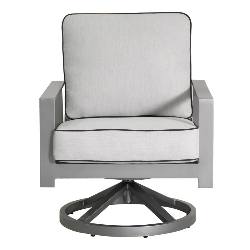Fauteuil oscillant pivotant avec coussins Trento