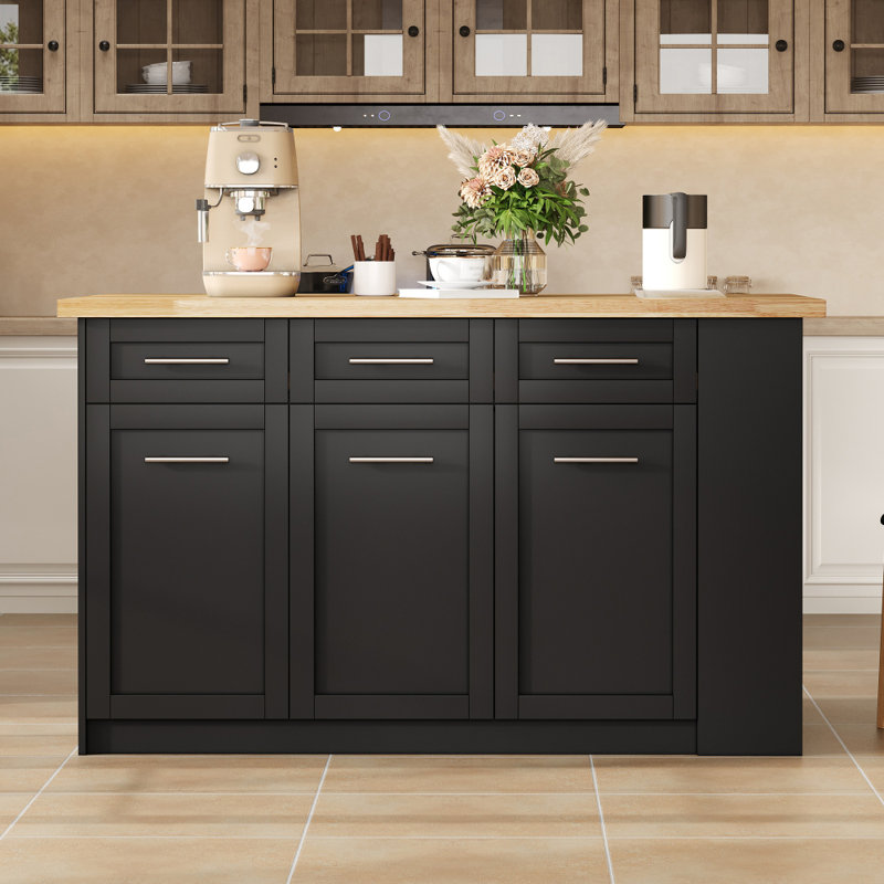 150 cm W Kitchen Island with Top