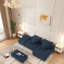 Canapé modulaire surdimensionné désossé en chenille modulaire désossé, conception capitonnée sans assemblage, canapé convertible multi-combinaisons avec base antidérapante, tissu mousseux doux pour le salon-585224635