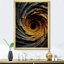 «Yellow and Black Abstract Spiral Smphony» - Art mural spirales abstraites