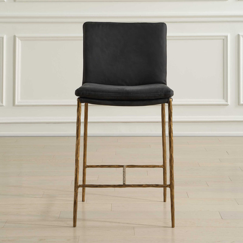 Uttermost Ascend Charcoal Counter Stool