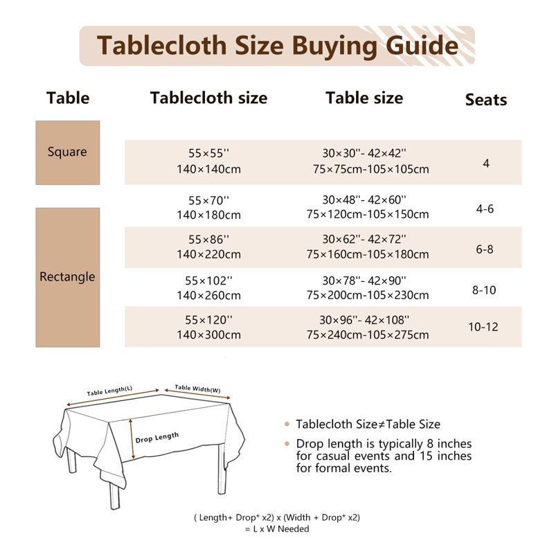 Rustic Cotton Linen Table Cloth,Tablecloths For 6 Foot Rectangle Tables,Waterproof Washable Tablecloth With Tassel Rectangle/Oblong, 55''X 86'', 6-8 Seats,Coffee Lines