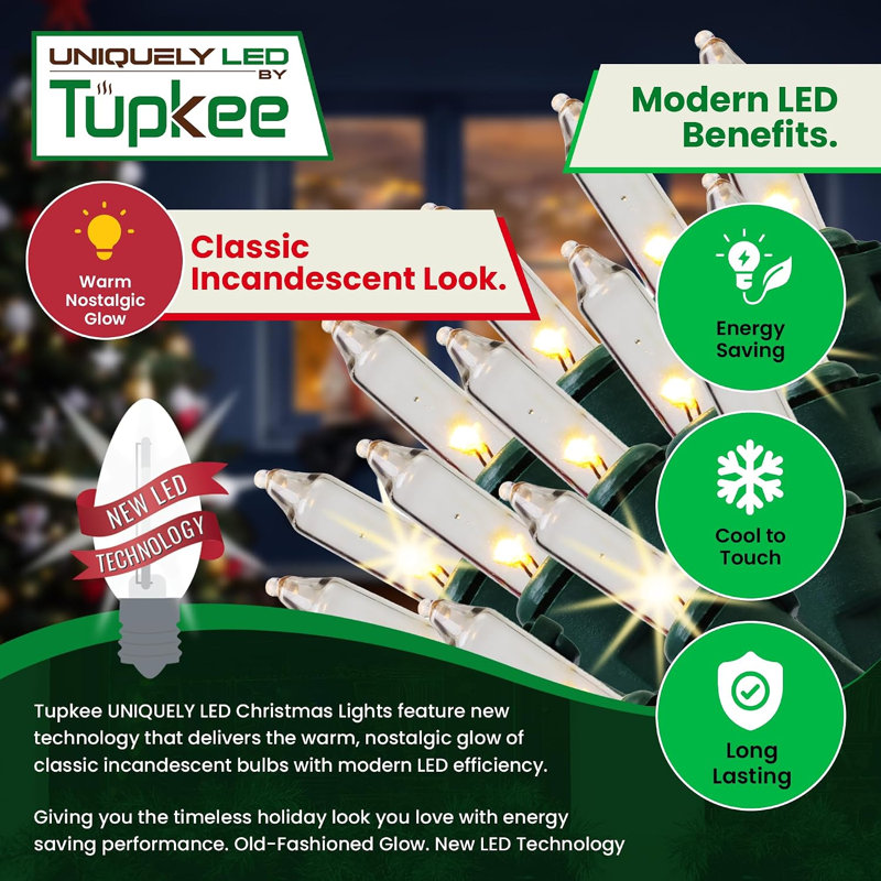 Lumières scintillantes Tupkee Christmas Uniquely, Blanc