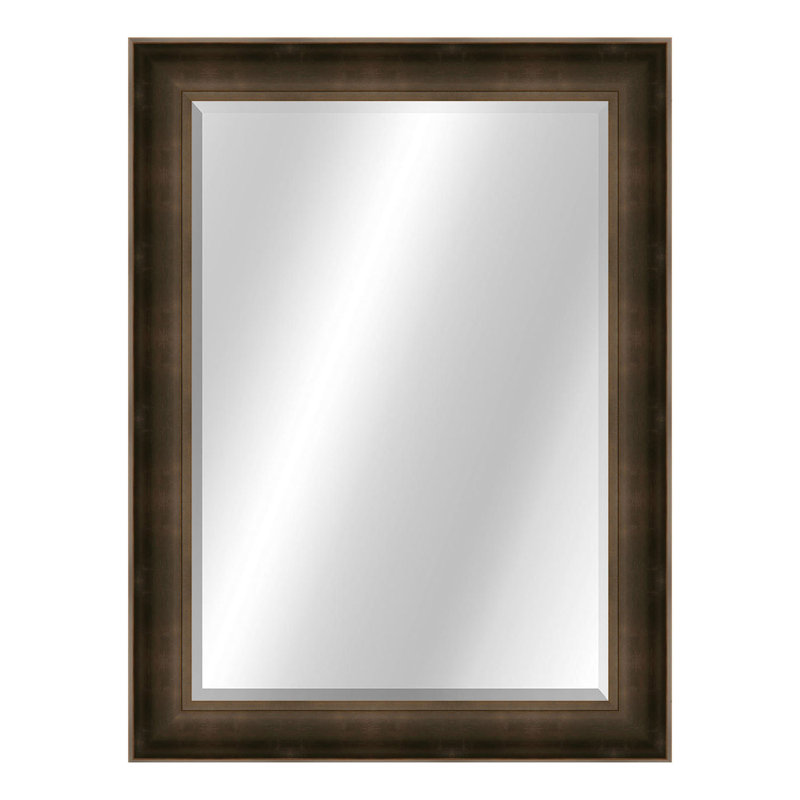 Structura Wood Wall Mirror, Bronze, 47" x 37"