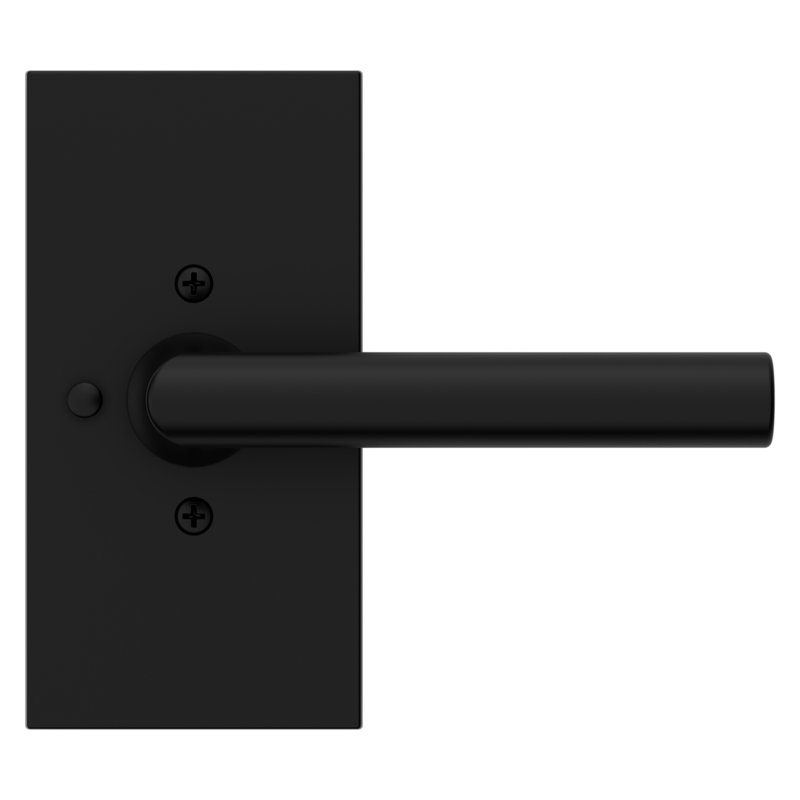 5 H X 5.53125 W X 5 Privacy (Bed & Bath) Door Lever, Satin Black