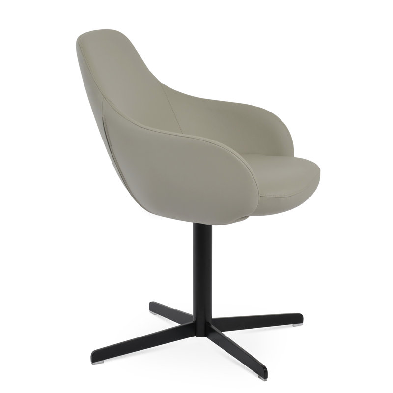 Chaise d'appoint en métal Gazel, Gris clair, Or
