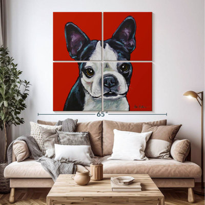 Brampt Sophie Boston Terrier On Red
