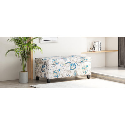 Élégante fleur bleue, charnières à fermeture en douceur, pour le salon, les télécommandes de rangement et les magazines avec repose-pieds, siège dans la chambre à coucher
