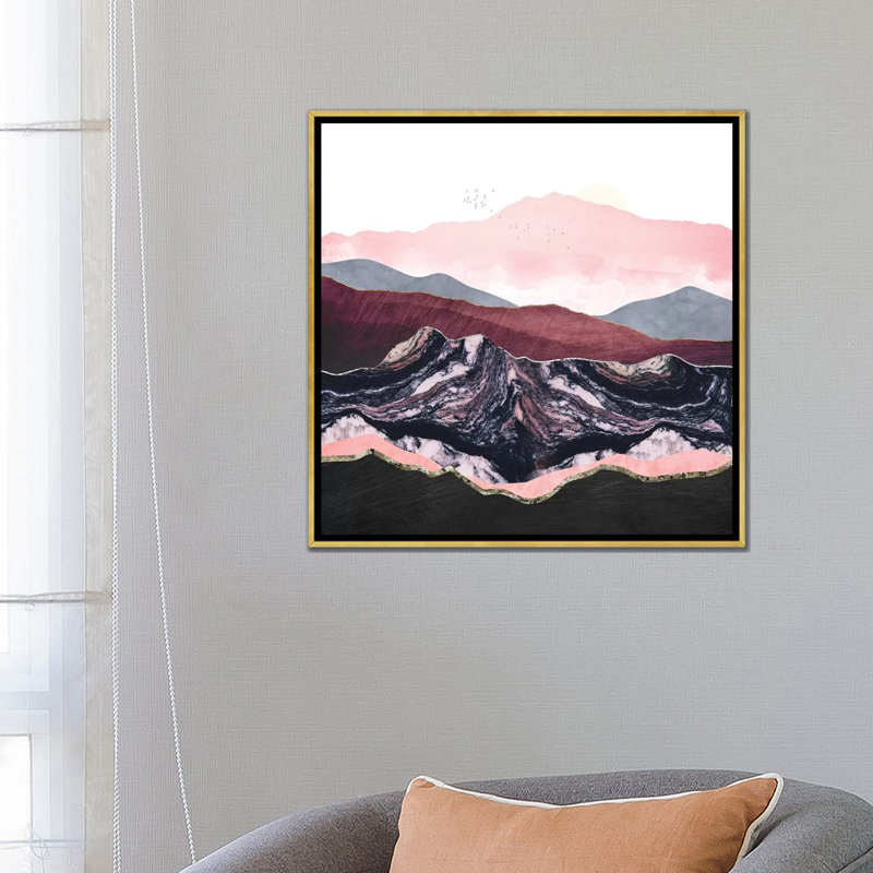 Summer Lake - impression d'art graphique, Aucun mat, Toile tendue, H 12 po x l 12 po x P 1,5 po