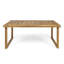 Table de salle à manger d'extérieur en bois d'acacia de 69 po, finition sablée naturelle