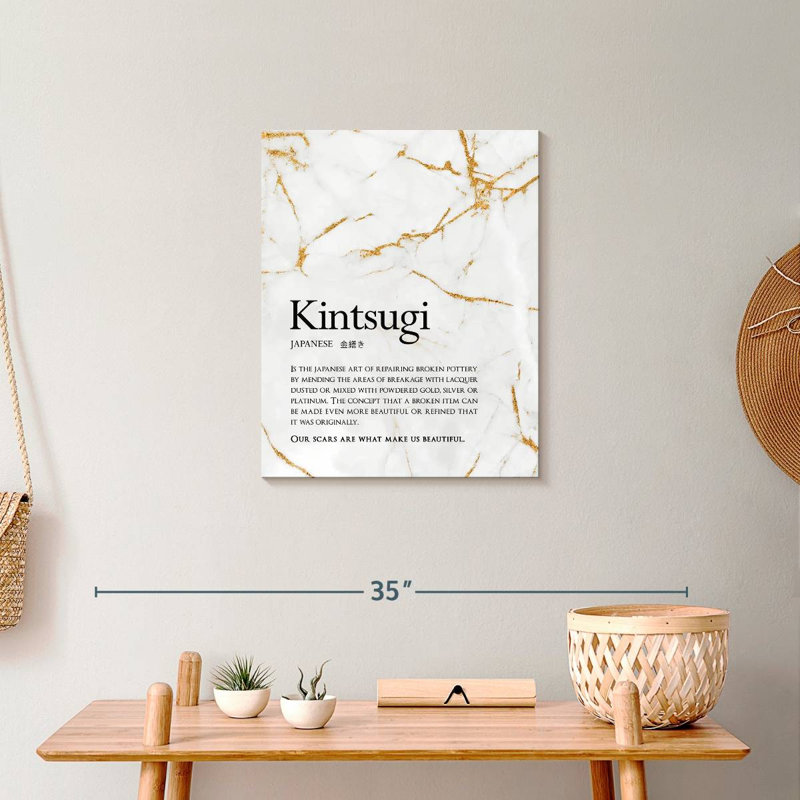 Impression sur toile Zen Kintsugi, H 20 po x l 16 po x P 1,25 po