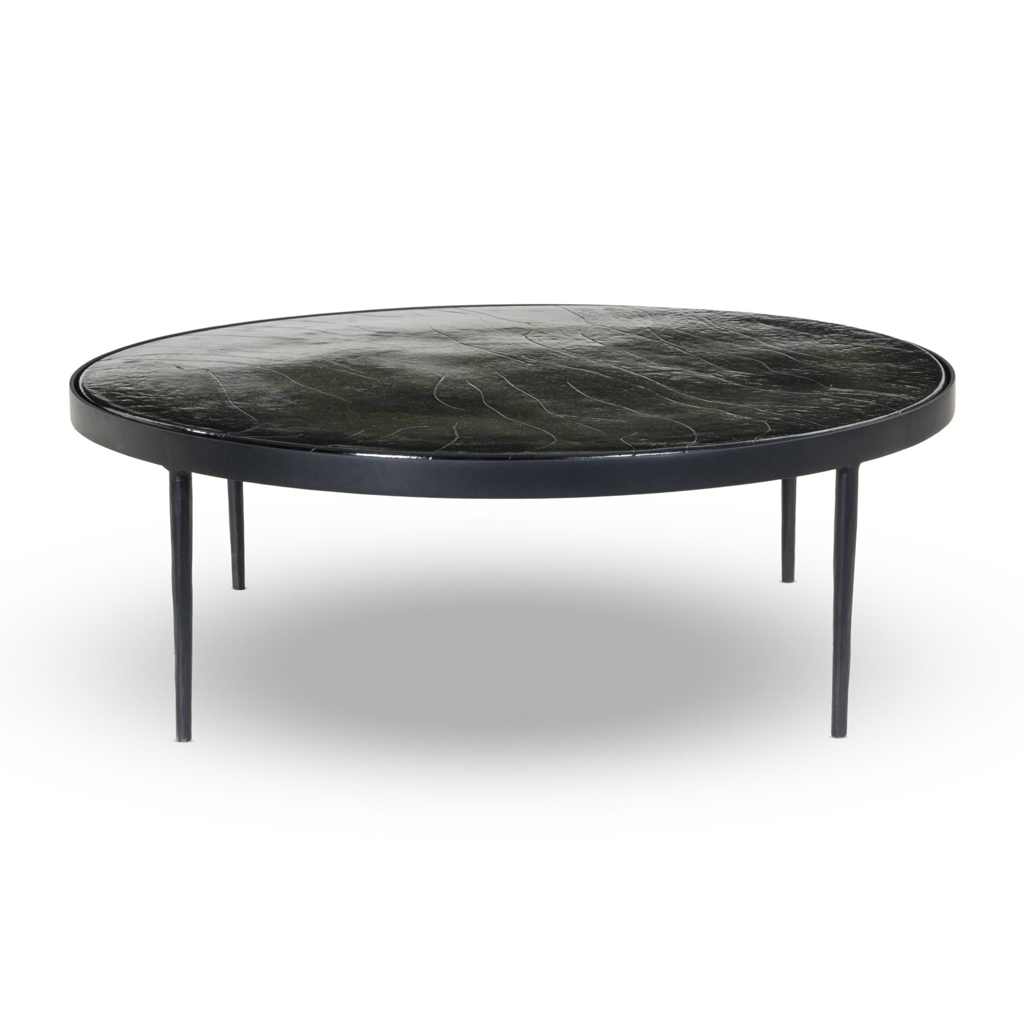 Foulks Grand Coffee Table-Moss Cast Glass, Moss Cast Glass