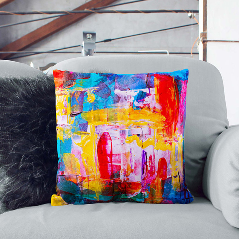 Abstract Square Throw Cushion, 40 x 40 cm