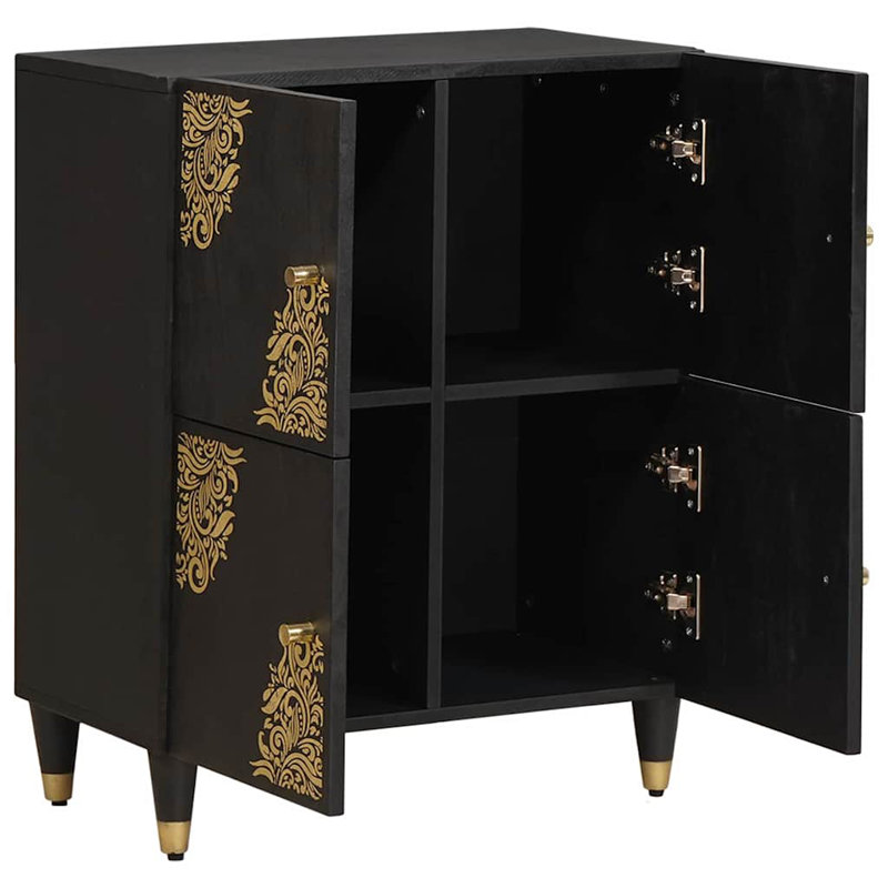 Solid Wood Rectangle Accent Cabinet