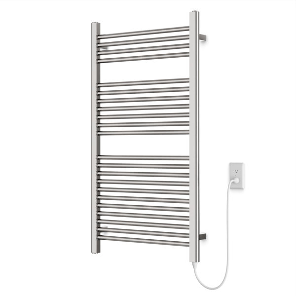 Chauffe-serviettes en nickel brossé 44 "x 24" Artos M11160P-BN Denby, Nickel brossé, H 44 po x l 24 po x P 5,19 po