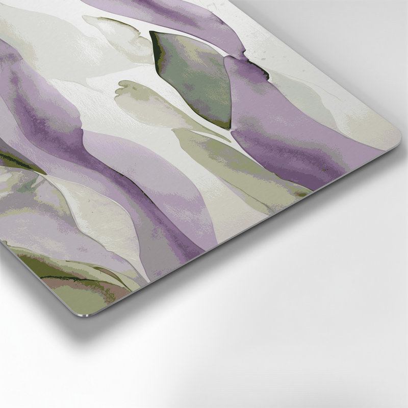 Abstract Watercolor 23 Grey Metal Wall Art, 12" H x 18" W