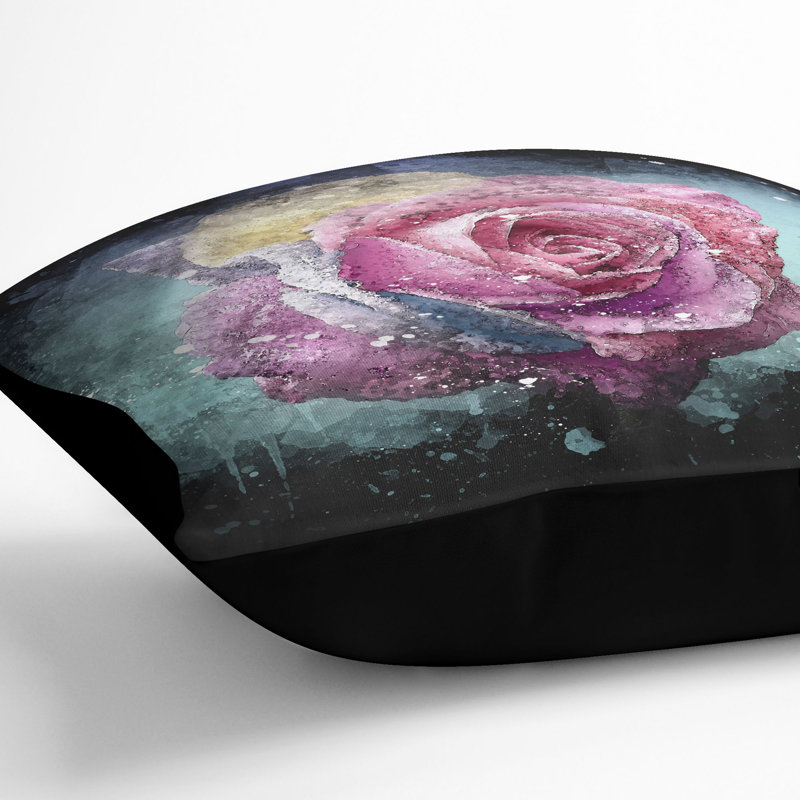 Square Throw Cushion, Black, 40cm H x 40cm W x 15cm D