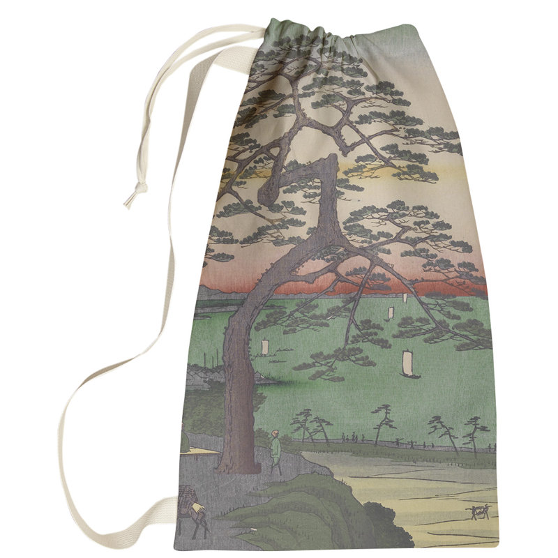 Macintyre Fabric Laundry Bag with Handles, Large (76.5" H x 29.5" W x 1.5" D), Green