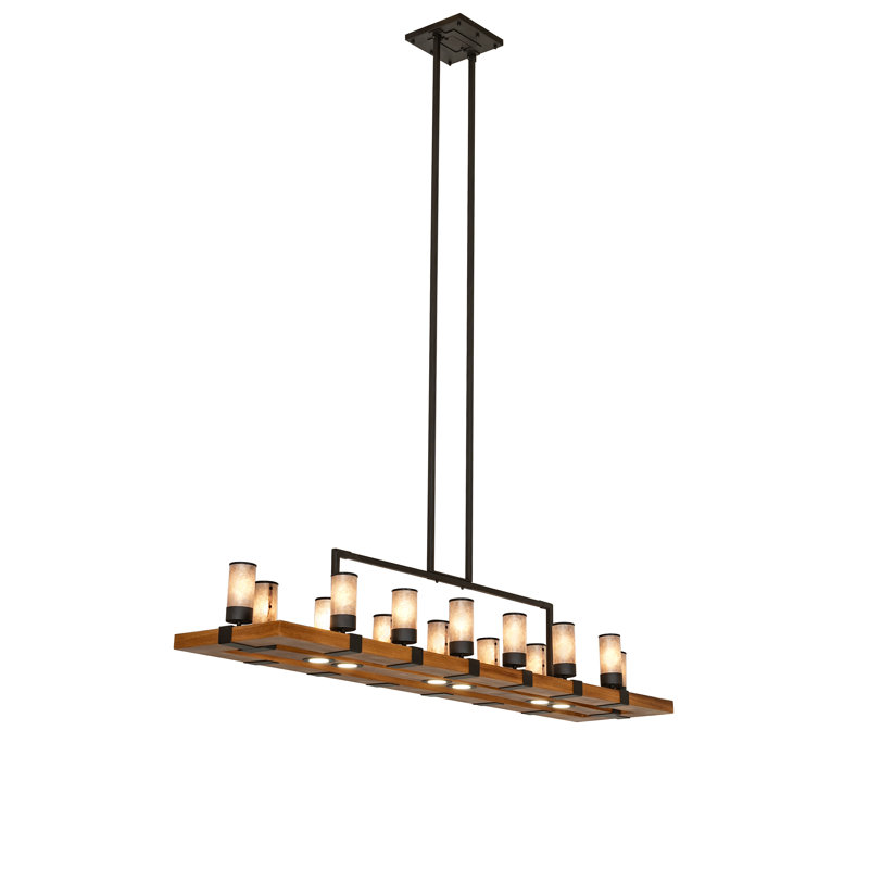 80" Long Grand Terrace 14 Light Oblong Chandelier
