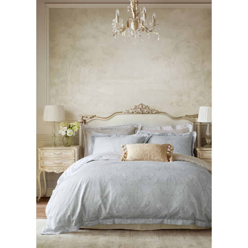 Tijou Porcelain Blue 250 Thread Count Oxford Pillowcase Pair
