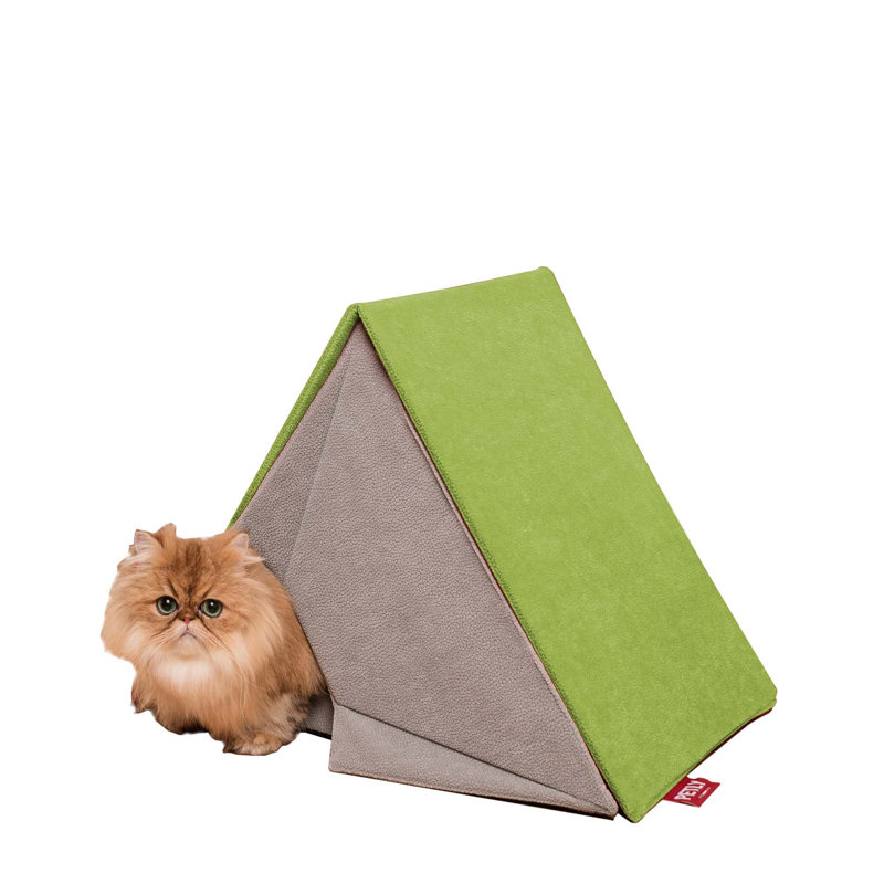 Orthopedic Microfibre Tent Pet Bed, Green