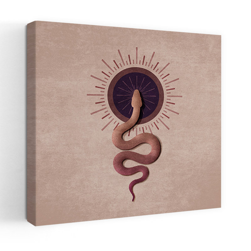 Serpent Radiance by Emel Tunaboylu - Wrapped Canvas Print, 60.96 cm H x 60.96 cm W