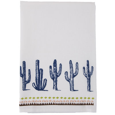 Torchon à bordure cactus