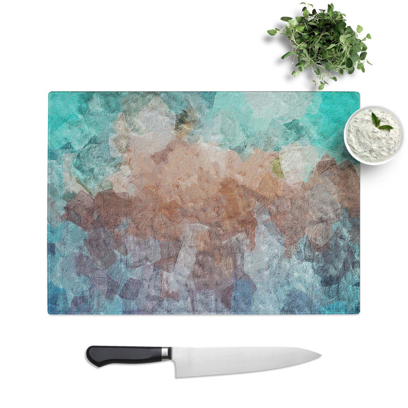 Glass Meeting of The Minds in Abstract Chopping Board, 28.5 cm W x 20 cm L