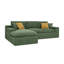 Canapé modulaire 3 places en mélange de polyester avec poches latérales et coussins décoratifs Fenric-128894166