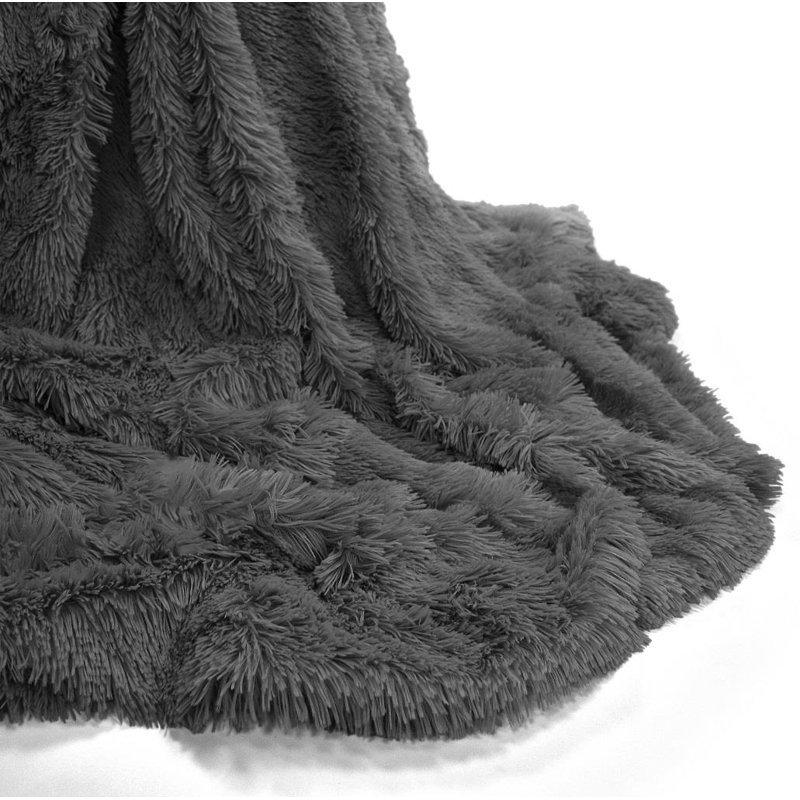 Busina Throw Blanket, Charcoal