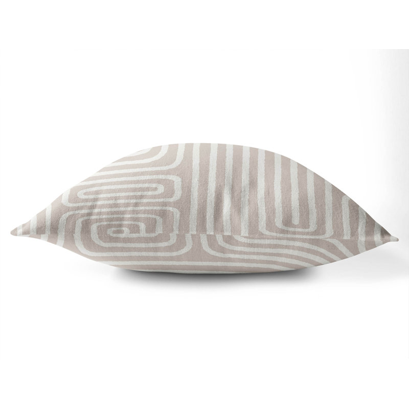 Coussin Timeless Walk, H 26 po x l 26 po, Taupe