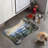 Watercolor Peaks - Bone Shape Feeding Mat