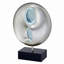Lampe de table design ultra-moderne à DEL avec miroir infini noir et argent