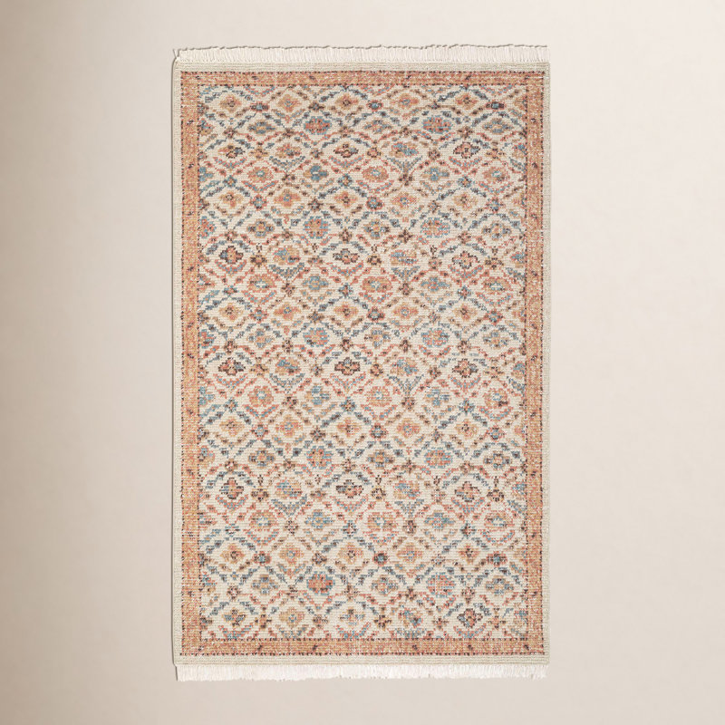 Maeve Hand Knotted Wool Trellis Rug, Rectangle 5' x 8'