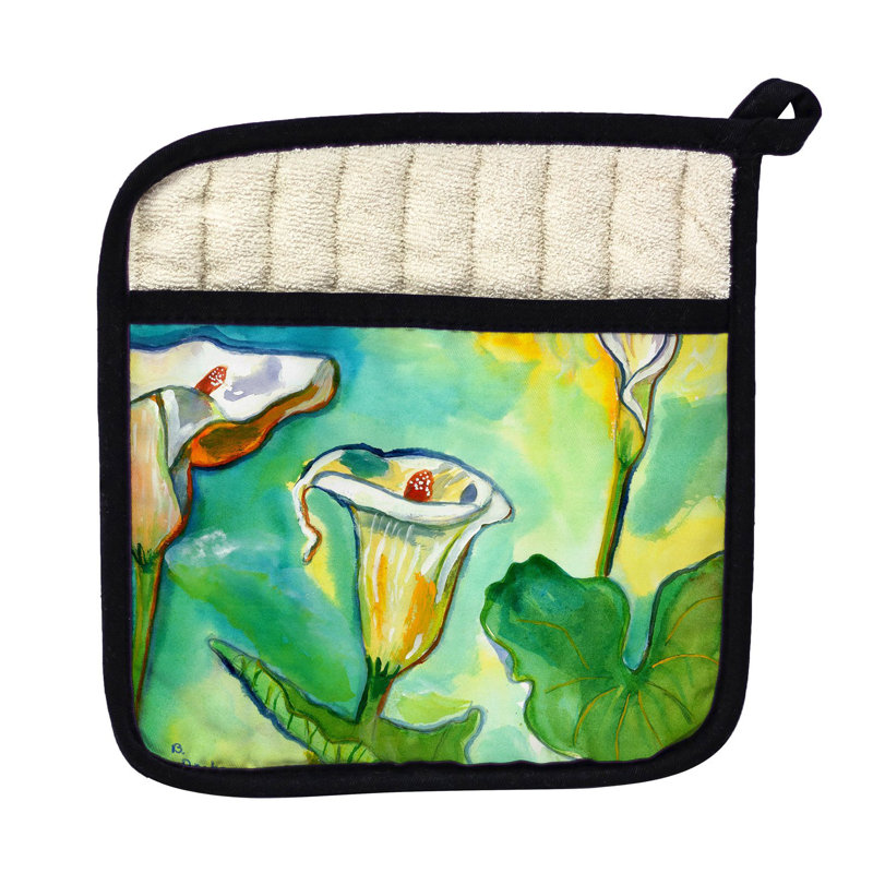 Betsy Drake Interiors Floral Cotton Potholder