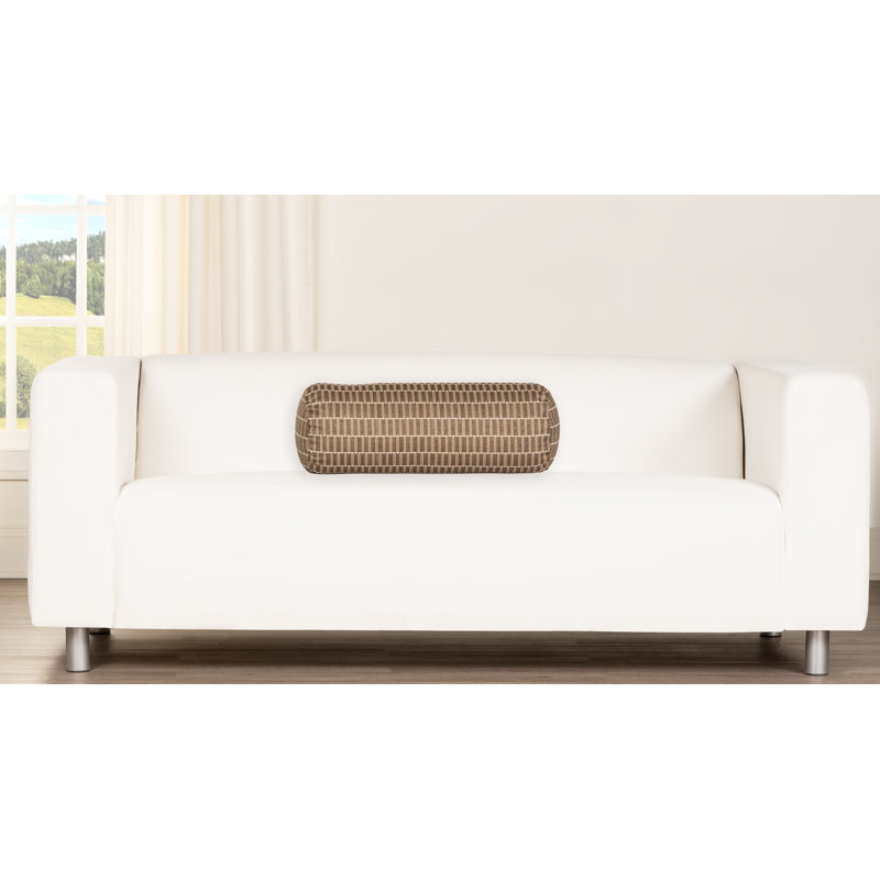 Coussin de traversin d'extérieur couleur cacao inspiré de Sunbrella, Cacao, 21 po x 8 po