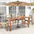 Bylas Rectangular Acacia Outdoor Dining Table With Umbrella Hole , 31.5'' in. W 67'' in. D-1157002640