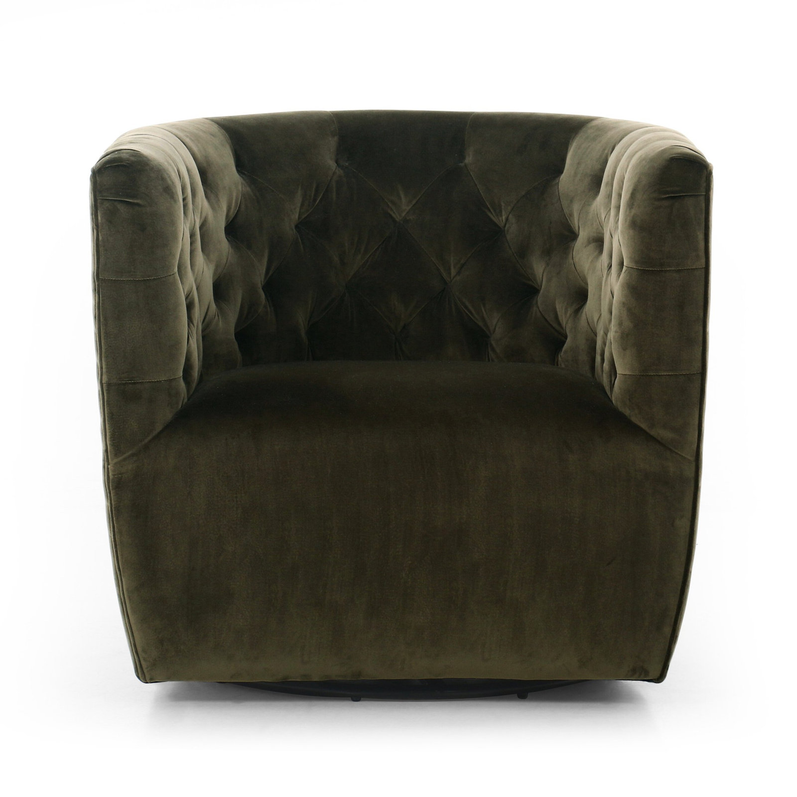 Bari Swivel Barrel Chair, Surrey Olive