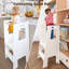 Tour d'apprentissage pour tout-petits, marchepied pour enfants avec rampes de sécurité, tour d'observation Montessori pour le comptoir de la cuisine, tabouret d'aide à la toilette, à la cuisine et à l'apprentissage, à hauteur réglable.