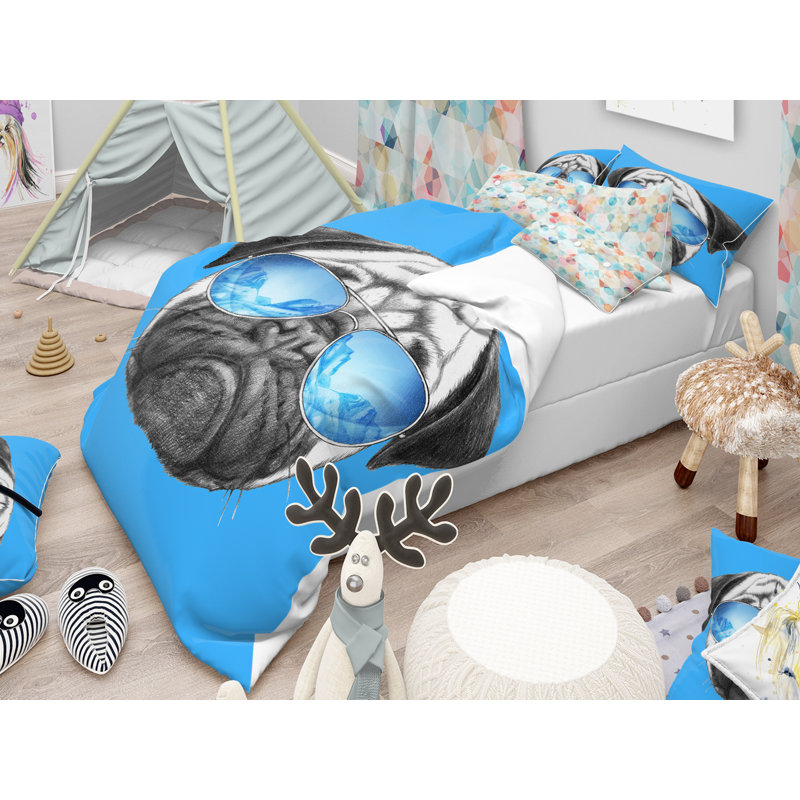 Ensemble de housse de couette moderne et contemporaine, Housse de couette très grand + 2 taies décoratives