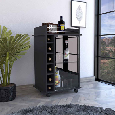 Wood Bar Cart