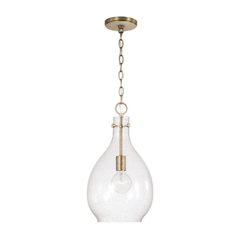 Selesia 1 - Light Teardrop Pendant, Brass