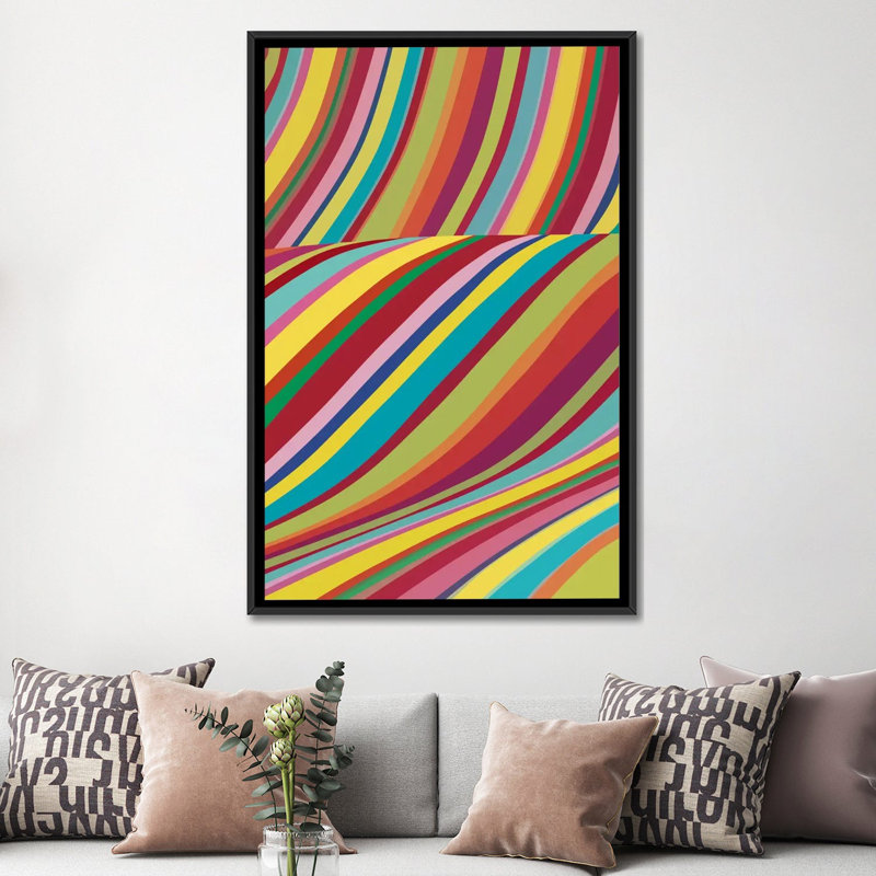« joyride », impression sur toile, H 26 po x l 18 po x P 1,5 po, Toile avec cadre noir, Pas de tapis