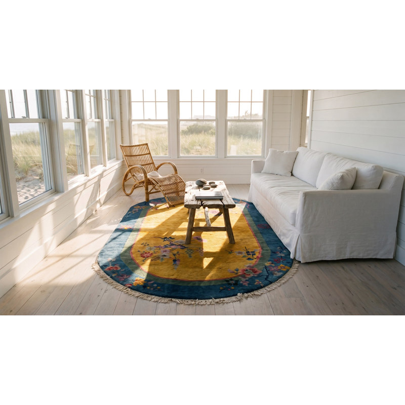 Tapis art déco chinois en laine noué à la main