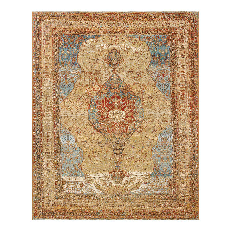 Indoor/Outdoor Traditional Area Rug, Rectangle 7'10" x 10'