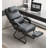 Modern Light Luxury Leather Reclining Office Chair with Steel Base
