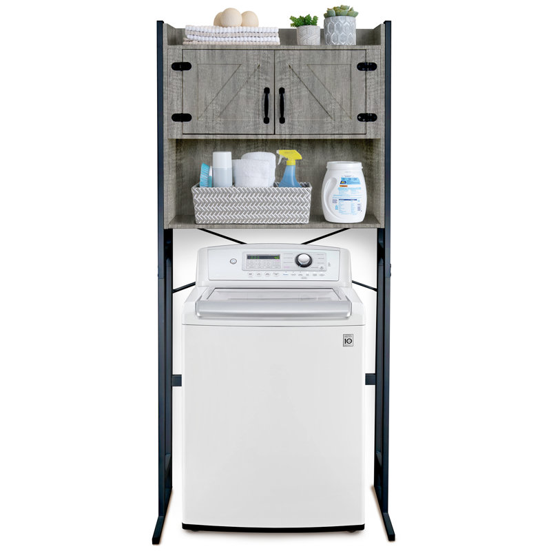 Rickesh Freestanding Over the Toilet Storage, Gray