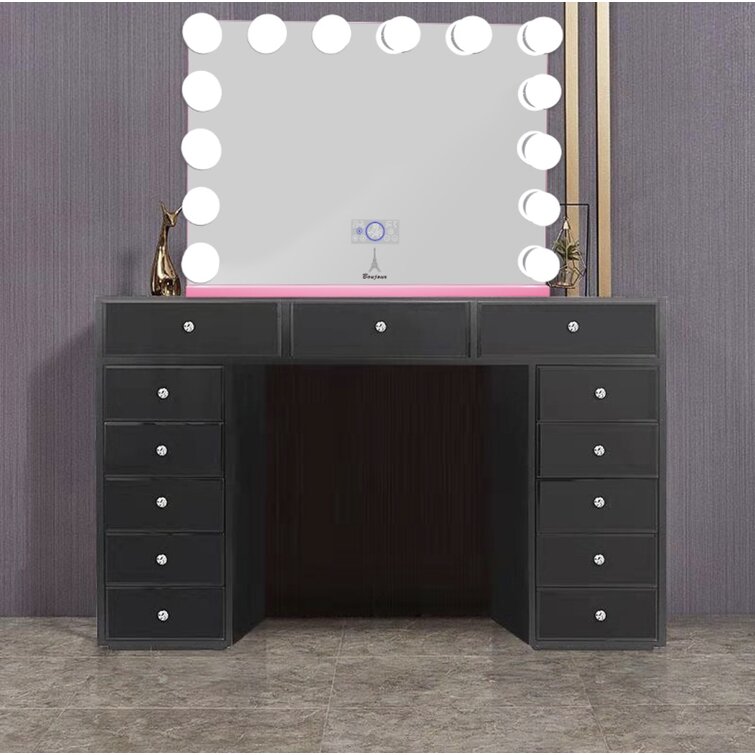 Everly Quinn Attie Bathroom / Vanity Mirror With Shelves & Reviews